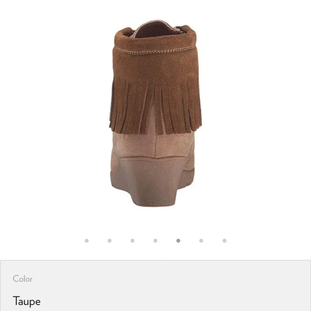 Kenneth Cole Reaction Simona Taupe Fringe Wedge 4